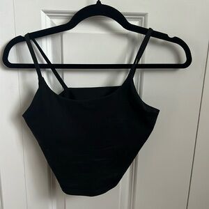Black Crop Bra Tank